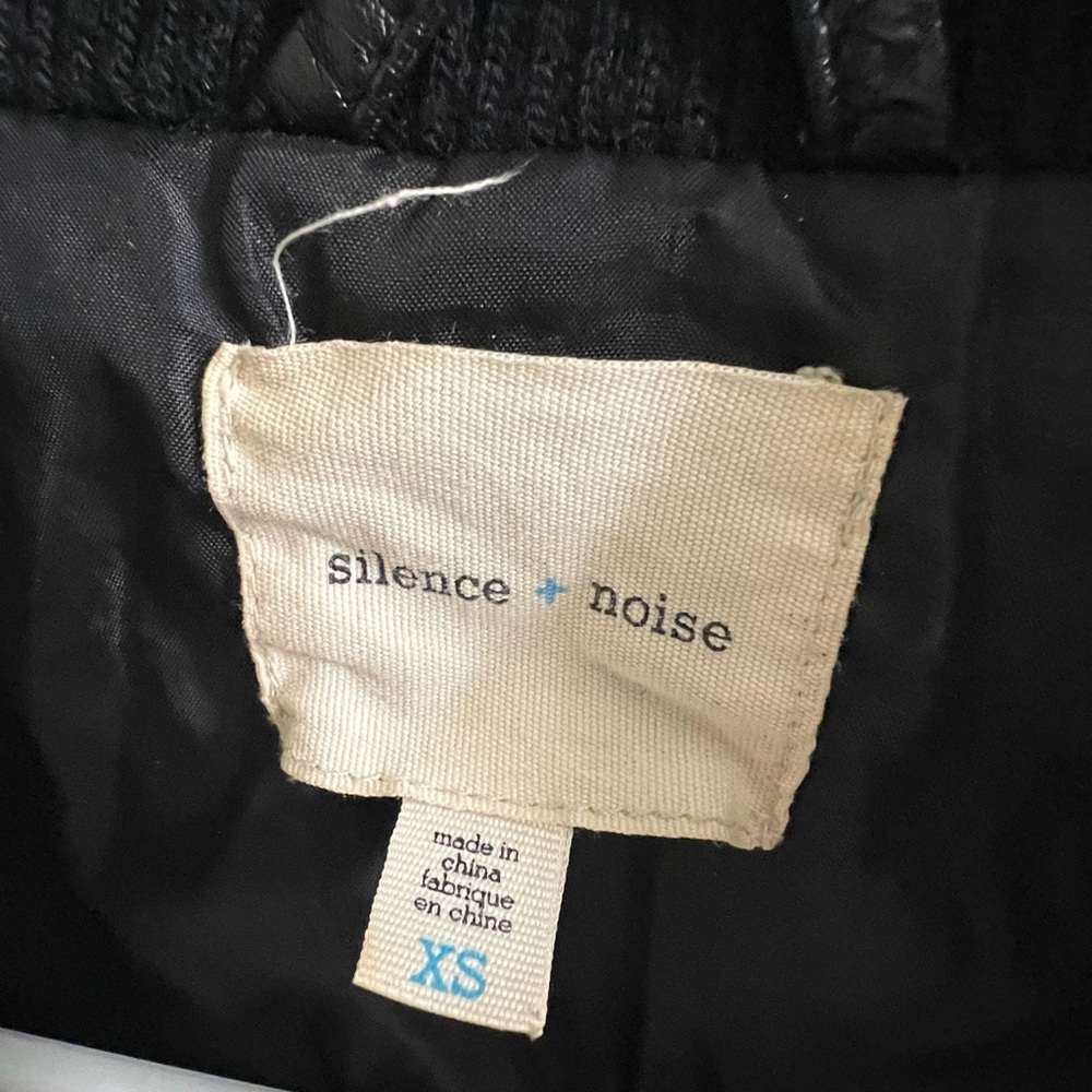 Silence + Noise Black Leather Jacket - Picture 3 of 9